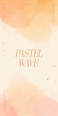 PSD 일러스트 수채화 사람없음 웨이브 번짐 살구색 파스텔톤 국내일러스트 컬러 파일형식 효과