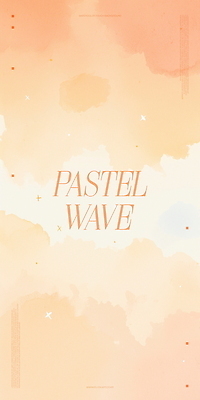 PSD 일러스트 수채화 사람없음 웨이브 번짐 살구색 파스텔톤 국내일러스트 컬러 파일형식 효과