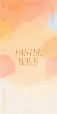 PSD 일러스트 수채화 사람없음 웨이브 번짐 겹침 살구색 파스텔톤 국내일러스트 컬러 파일형식 효과