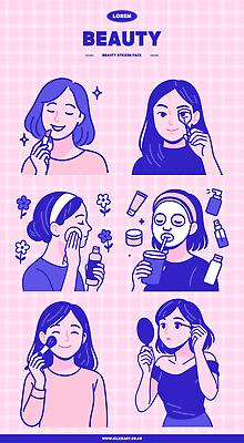 여자 꽃 분홍색 일러스트 미소 들기 여러명 상반신 성인 반짝임 화장 거울 립스틱 머리띠 마스카라 바르기 뷰러 메이크업브러쉬 미스트 뷰티풀 수분팩 앰플 자기관리 팩트 성인여자만 국내일러스트 AI파일 식물 컬러 다수 장신구 모션 표정 사람 뷰티 화장품 화장용품 붓 여자만 성인만 파일형식 벡터