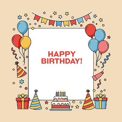 일러스트 촛불 프레임 사람없음 선물상자 고깔모자 생일케이크 꽃가루 생일축하 풍선 생일선물 생일초 가랜드 살구색 해피버스데이 카피스페이스 국내일러스트 AI파일 모자_잡화 컬러 초 선물 상자 케이크 공백 축하 생일 가루 파티용품 파일형식 벡터