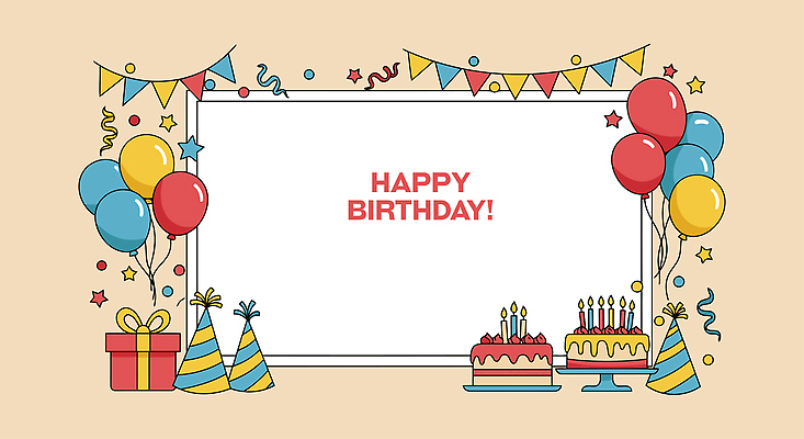 일러스트 촛불 프레임 사람없음 선물상자 고깔모자 생일케이크 꽃가루 생일축하 풍선 생일선물 생일초 가랜드 살구색 해피버스데이 카피스페이스 국내일러스트 AI파일 모자_잡화 컬러 초 선물 상자 케이크 공백 축하 생일 가루 파티용품 파일형식 벡터