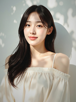 JPG 편집이미지 응시 여자 그림자 한명 미소 상반신 성인 햇빛 뷰티 뷰티풀 청순 의료성형뷰티 성인여자한명만 편집실사 오프숄더 AI인물포토 AI콘텐츠 1 시선 컨셉 상의 표정 사람 태양 CG 여자한명만 성인여자만 파일형식 AI포토