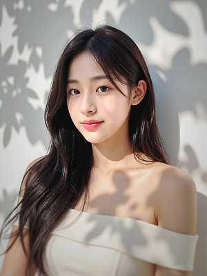 JPG 편집이미지 응시 여자 그림자 한명 미소 상반신 성인 햇빛 뷰티 뷰티풀 청순 의료성형뷰티 성인여자한명만 편집실사 오프숄더 AI인물포토 AI콘텐츠 1 시선 컨셉 상의 표정 사람 태양 CG 여자한명만 성인여자만 파일형식 AI포토