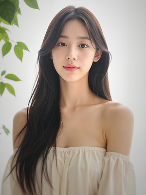 JPG 편집이미지 응시 여자 잎 한명 미소 상반신 성인 햇빛 뷰티 뷰티풀 청순 의료성형뷰티 성인여자한명만 편집실사 오프숄더 AI인물포토 AI콘텐츠 식물 1 시선 컨셉 상의 표정 사람 태양 CG 여자한명만 성인여자만 파일형식 AI포토