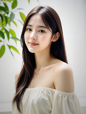 JPG 편집이미지 응시 여자 잎 한명 미소 상반신 성인 햇빛 뷰티 뷰티풀 청순 의료성형뷰티 성인여자한명만 편집실사 오프숄더 AI인물포토 AI콘텐츠 식물 1 시선 컨셉 상의 표정 사람 태양 CG 여자한명만 성인여자만 파일형식 AI포토