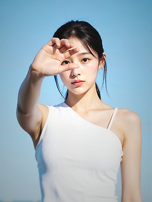 JPG 편집이미지 여자 하늘색 하늘 한명 상반신 성인 야외 여름 민소매 햇빛 뷰티 손들기 가림 눈부심 손뻗기 얼굴가리기 묶은머리 의료성형뷰티 성인여자한명만 청량 편집실사 AI인물포토 AI콘텐츠 1 헤어스타일 계절 상의 모션 사람 파란색 태양 CG 여자한명만 성인여자만 파일형식 AI포토