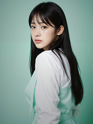 JPG 편집이미지 원피스 여자 한명 상반신 성인 뷰티 뒤돌아보기 민트색 뷰티풀 의료성형뷰티 성인여자한명만 편집실사 AI인물포토 AI콘텐츠 1 옷 컬러 모션 사람 CG 여자한명만 성인여자만 파일형식 AI포토