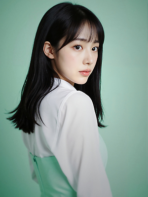 JPG 편집이미지 원피스 여자 한명 상반신 성인 뷰티 뒤돌아보기 민트색 뷰티풀 의료성형뷰티 성인여자한명만 편집실사 AI인물포토 AI콘텐츠 1 옷 컬러 모션 사람 CG 여자한명만 성인여자만 파일형식 AI포토