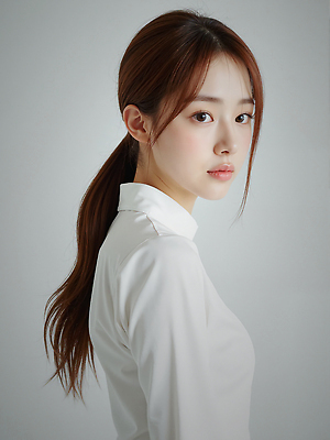 JPG 편집이미지 여자 와이셔츠 한명 상반신 성인 뷰티 흰색 뒤돌아보기 묶은머리 뷰티풀 청순 의료성형뷰티 성인여자한명만 편집실사 AI인물포토 AI콘텐츠 1 헤어스타일 컬러 컨셉 셔츠 모션 사람 CG 여자한명만 성인여자만 파일형식 AI포토