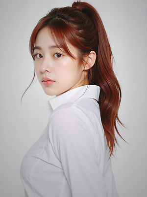 JPG 편집이미지 여자 와이셔츠 한명 상반신 성인 뷰티 흰색 묶은머리 뷰티풀 청순 의료성형뷰티 성인여자한명만 편집실사 AI인물포토 AI콘텐츠 1 헤어스타일 컬러 컨셉 셔츠 사람 CG 여자한명만 성인여자만 파일형식 AI포토