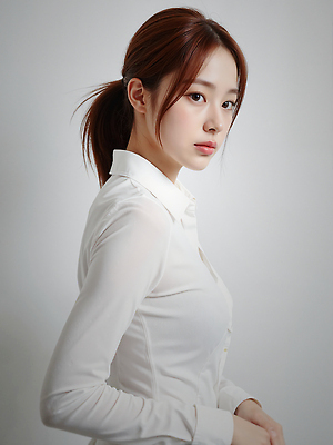 JPG 편집이미지 여자 와이셔츠 한명 상반신 성인 뷰티 흰색 묶은머리 뷰티풀 청순 의료성형뷰티 성인여자한명만 편집실사 AI인물포토 AI콘텐츠 1 헤어스타일 컬러 컨셉 셔츠 사람 CG 여자한명만 성인여자만 파일형식 AI포토