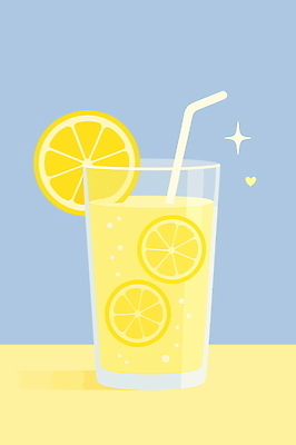 하늘색 일러스트 잔 빨대 사람없음 반짝임 레몬 레모네이드 슬라이스 레몬장식 연노랑색 국내일러스트 AI파일 식기 과일 모션 장식 파란색 노란색 에이드 파일형식 벡터