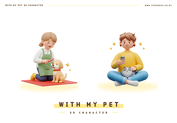 전신 PSD 편집이미지 여자 남자 행복 미소 들기 성인 두명 반짝임 스마트폰 고양이 앞치마 매트 강아지 무릎꿇기 개목걸이 빗질 애견빗 성인만 쓰다듬기 편집3D 감정 포유류 모션 표정 사람 핸드폰 스마트기기 반려동물 3D 개 애견용품 파일형식