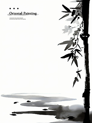 PSD 백그라운드 일러스트 붓터치 흑백 수묵화 사람없음 먹 대나무 동양화 번짐 국내일러스트 나무 서예 촬영기법 미술 파일형식 효과