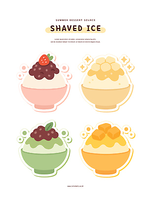 그릇 잎 일러스트 딸기 디저트 사람없음 여름 반짝임 망고 팥 팥빙수 과일빙수 엘리먼트 인절미 망고빙수 녹차빙수 국내일러스트 AI파일 식물 식기 계절 음식 과일 모션 떡 열대과일 빙수 파일형식 벡터