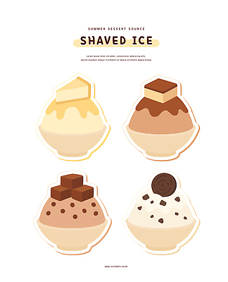 그릇 일러스트 사람없음 여름 초콜릿 빙수 치즈케이크 엘리먼트 티라미수 쿠키앤크림 국내일러스트 AI파일 식기 계절 디저트 케이크 파일형식 벡터