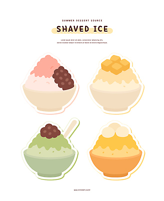 그릇 일러스트 디저트 사람없음 여름 숟가락 망고 팥 팥빙수 과일빙수 단호박 엘리먼트 망고빙수 녹차빙수 국내일러스트 AI파일 식기 계절 음식 과일 호박 수저 열대과일 빙수 파일형식 벡터