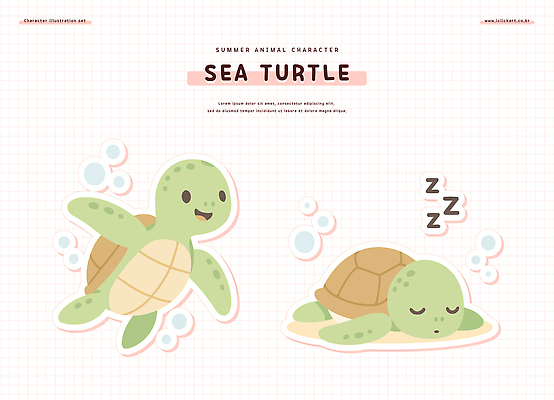 엎드리기 동물캐릭터 일러스트 사람없음 연두색 눈감음 잠 거북이 물거품 손인사 일러캐릭터 AI파일 동물 캐릭터 파충류 모션 초록색 거품 인사 파일형식 벡터