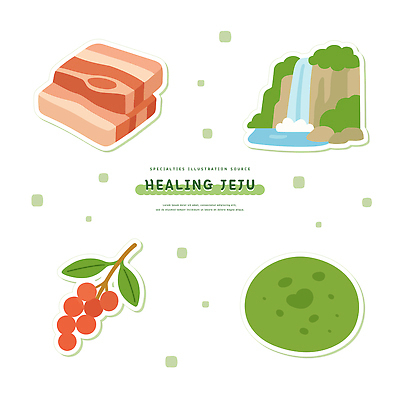 잎 일러스트 사람없음 제주도 삼겹살 엘리먼트 오미자 제주흑돼지 천지연폭포 오메기떡 국내일러스트 AI파일 식물 떡 한국 돼지고기 폭포 특산물 흑돼지 파일형식 벡터 제주음식