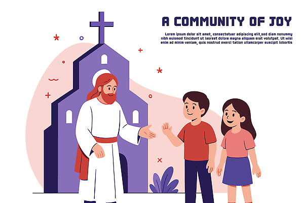 여자 남자 기독교 어린이 일러스트 미소 소녀 소년 성인 세명 교회 믿음 기쁨 풀 손인사 손뻗기 공동체 신앙심 국내일러스트 AI파일 식물 감정 종교 종교건축 모션 표정 사람 건물 인사 파일형식 벡터