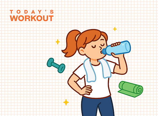 여자 허리손 일러스트 한명 들기 성인 반짝임 운동복 수건 아령 매트 마시기 웨이트트레이닝 물병 살구색 성인여자한명만 국내일러스트 AI파일 1 옷 컬러 포즈 모션 사람 위생용품 운동 물통 여자한명만 성인여자만 파일형식 벡터