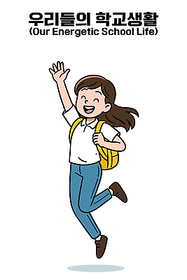 전신 여자 교복 일러스트 청소년 책가방 한명 웃음 스쿨라이프 점프 잡기 손인사 십대여자한명만 일러캐릭터 AI파일 캐릭터 1 라이프스타일 옷 가방 학교 모션 표정 사람 인사 여자한명만 십대여자만 파일형식 벡터