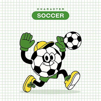 일러스트 축구공 웃음 사람없음 초록색 손들기 귀여움 수비 축구캐릭터 캡모자 일러캐릭터 AI파일 캐릭터 모자_잡화 컬러 컨셉 공 축구용품 모션 표정 스포츠캐릭터 파일형식 벡터