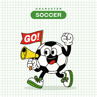 일러스트 축구공 웃음 사람없음 초록색 손들기 걷기 귀여움 축구 확성기 주먹 깃발 축구캐릭터 go 일러캐릭터 AI파일 캐릭터 컬러 컨셉 공 축구용품 모션 표정 구기 스포츠캐릭터 파일형식 벡터