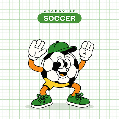 일러스트 축구공 웃음 사람없음 초록색 손들기 귀여움 축구 수비 축구캐릭터 캡모자 일러캐릭터 AI파일 캐릭터 모자_잡화 컬러 컨셉 공 축구용품 모션 표정 구기 스포츠캐릭터 파일형식 벡터