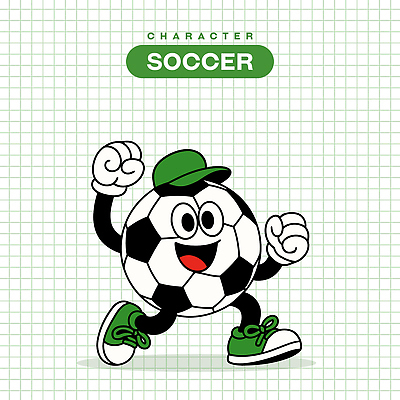 일러스트 축구공 웃음 사람없음 초록색 손들기 귀여움 축구 주먹 축구캐릭터 캡모자 일러캐릭터 AI파일 캐릭터 모자_잡화 컬러 컨셉 공 축구용품 모션 표정 구기 스포츠캐릭터 파일형식 벡터
