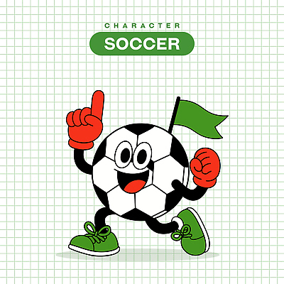 일러스트 축구공 웃음 사람없음 초록색 손들기 귀여움 축구 가리킴 깃발 축구캐릭터 일러캐릭터 AI파일 캐릭터 컬러 컨셉 공 축구용품 모션 표정 손짓 구기 스포츠캐릭터 파일형식 벡터