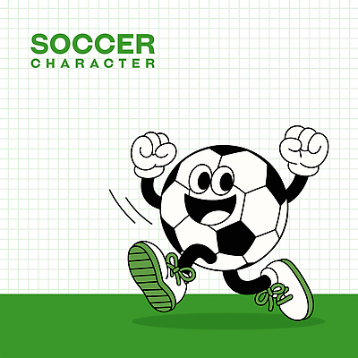 일러스트 축구공 웃음 사람없음 초록색 달리기 손들기 귀여움 축구 축구캐릭터 일러캐릭터 AI파일 캐릭터 컬러 컨셉 공 축구용품 모션 표정 구기 스포츠캐릭터 파일형식 벡터