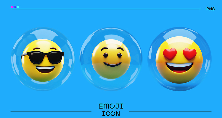 PSD 편집이미지 하늘색 3D캐릭터 사랑 미소 사람없음 세트 선글라스 3D 하트 반하는 이모지 편집3D 모양 캐릭터 감정 안경 컨셉 표정 파란색 디지털합성 파일형식