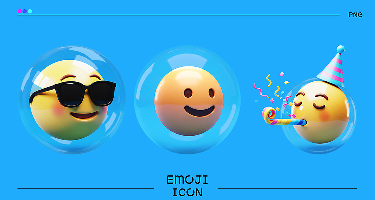 PSD 편집이미지 하늘색 3D캐릭터 미소 사람없음 세트 선글라스 3D 고깔모자 불기 꽃가루 서프라이즈 코끼리피리 이모지 편집3D 캐릭터 모자_잡화 안경 컨셉 모션 표정 파란색 가루 디지털합성 이벤트용품 파일형식