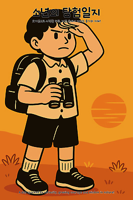 전신 응시 남자 어린이 일러스트 책가방 한명 들기 소년 잔디 손들기 주황색 일몰 망원경 탐험 일기 비장 소년한명만 일러캐릭터 AI파일 식물 캐릭터 1 시선 컬러 가방 모션 사람 노을 남자한명만 소년만 파일형식 벡터