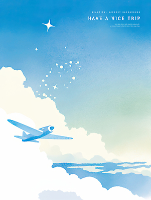 PSD 구름 여행 하늘색 일러스트 하늘 비행기 풍경 사람없음 반짝임 국내일러스트 자연요소 항공교통 모션 대중교통 파란색 파일형식