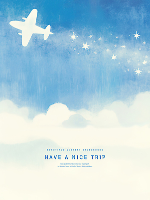 PSD 구름 여행 하늘색 일러스트 하늘 비행기 풍경 사람없음 반짝임 국내일러스트 자연요소 항공교통 모션 대중교통 파란색 파일형식