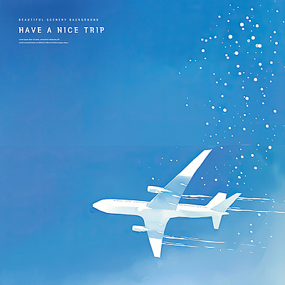 PSD 여행 하늘색 일러스트 하늘 비행기 풍경 사람없음 국내일러스트 항공교통 대중교통 파란색 파일형식