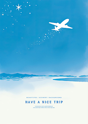 PSD 여행 하늘색 일러스트 하늘 비행기 풍경 사람없음 반짝임 산맥 국내일러스트 항공교통 모션 산 대중교통 파란색 파일형식