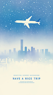 PSD 여행 하늘색 일러스트 하늘 비행기 풍경 빌딩 사람없음 도시 국내일러스트 항공교통 대중교통 건물 파란색 파일형식