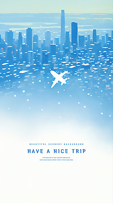 PSD 여행 하늘색 일러스트 하늘 비행기 풍경 빌딩 사람없음 도시 국내일러스트 항공교통 대중교통 건물 파란색 파일형식