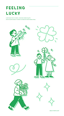 전신 커플 여자 남자 화분 어린이 일러스트 책가방 미소 들기 소녀 소년 여러명 초록색 반짝임 걷기 하트 행운 네잎클로버 손뻗기 어린이만 국내일러스트 AI파일 모양 식물 컬러 다수 컨셉 가방 관계 모션 표정 사람 클로버 파일형식 벡터