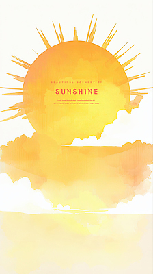 PSD 구름 일러스트 하늘 수채화 사람없음 햇빛 태양 노란색 일출 감성 국내일러스트 자연요소 컬러 컨셉 노을 파일형식