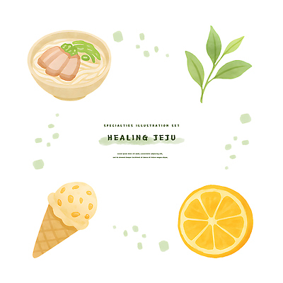 PSD 그릇 스티커 일러스트 단면 수채화 귤 사람없음 세트 제주도 녹차 특산물 고기국수 엘리먼트 국내일러스트 땅콩아이스크림 식기 한식 과일 아이스크림 한국 차_음료 국수 파일형식