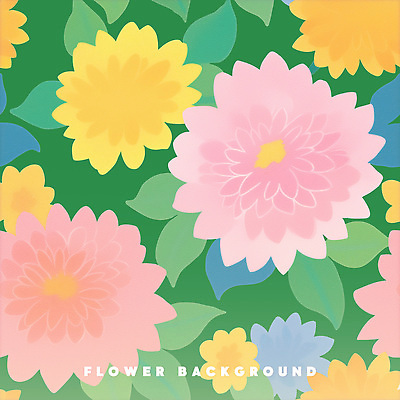 PSD 잎 꽃백그라운드 일러스트 수채화 사람없음 컬러풀 국내일러스트 식물 꽃 컬러 백그라운드 파일형식