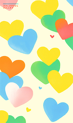 PSD 일러스트 사랑 사람없음 컬러풀 하트백그라운드 겹침 국내일러스트 감정 컬러 백그라운드 하트 파일형식