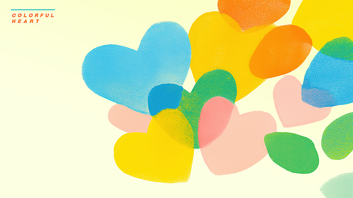 PSD 일러스트 사랑 사람없음 컬러풀 하트백그라운드 겹침 국내일러스트 감정 컬러 백그라운드 하트 파일형식