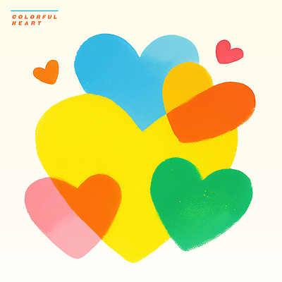 PSD 일러스트 사랑 사람없음 컬러풀 하트백그라운드 겹침 국내일러스트 감정 컬러 백그라운드 하트 파일형식