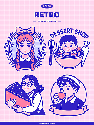 모자 그릇 배너템플릿 여자 남자 꽃 리본 분홍색 잎 일러스트 안기 미소 여러명 상반신 성인 세트 마시기 현수막 조각케이크 커피잔 복고 거품기 마카롱 짤주머니 성인만 안경낌 키치 국내일러스트 AI파일 식물 템플릿 식기 배너 잡화 안경 커피 컬러 다수 컨셉 모션 주방용품 디저트 잔 표정 사람 케이크 제빵도구 파일형식 벡터